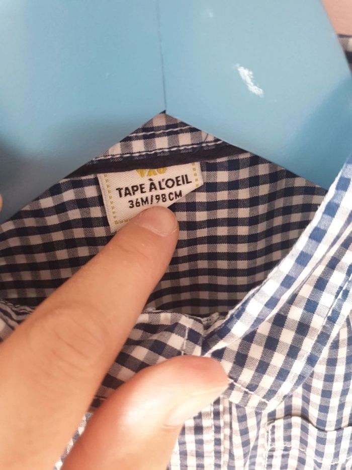 Chemise à carreaux 36m TAO - photo numéro 3