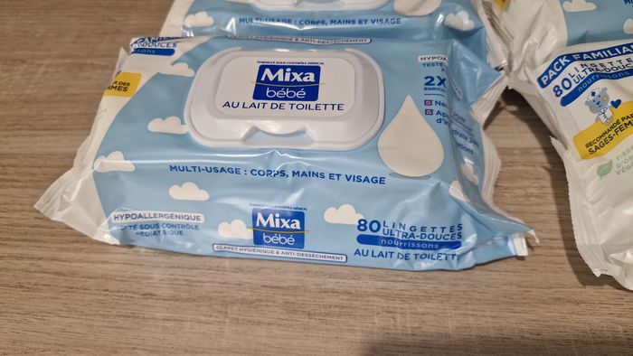 Paquets de lingettes Lait Hypoallergénique - photo numéro 2