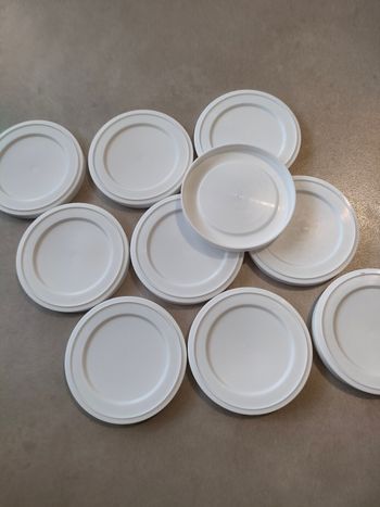 10 couvercles pour yaourts la fermière et ramequins la laitière