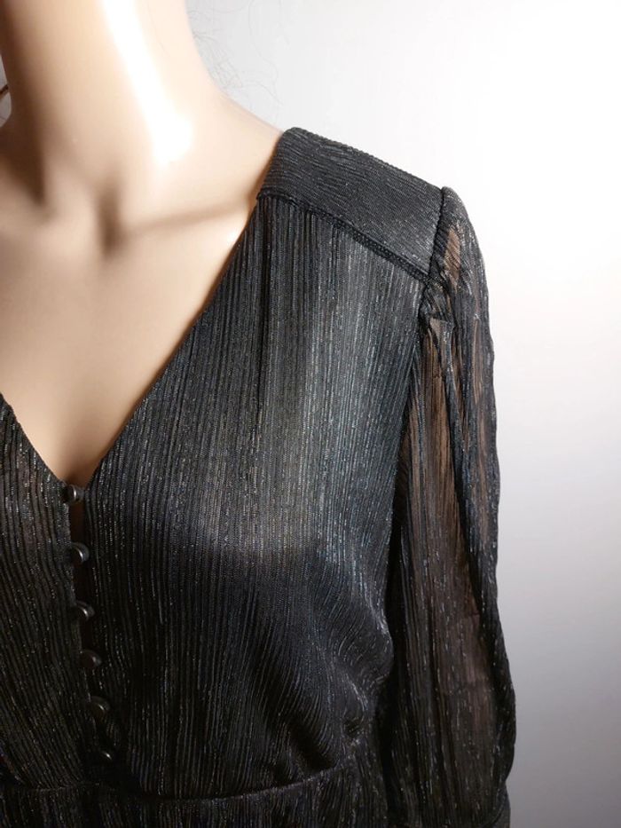 T.44 Robe Neuve soirée etiquette 59,95 eur noire et argentée - photo numéro 6