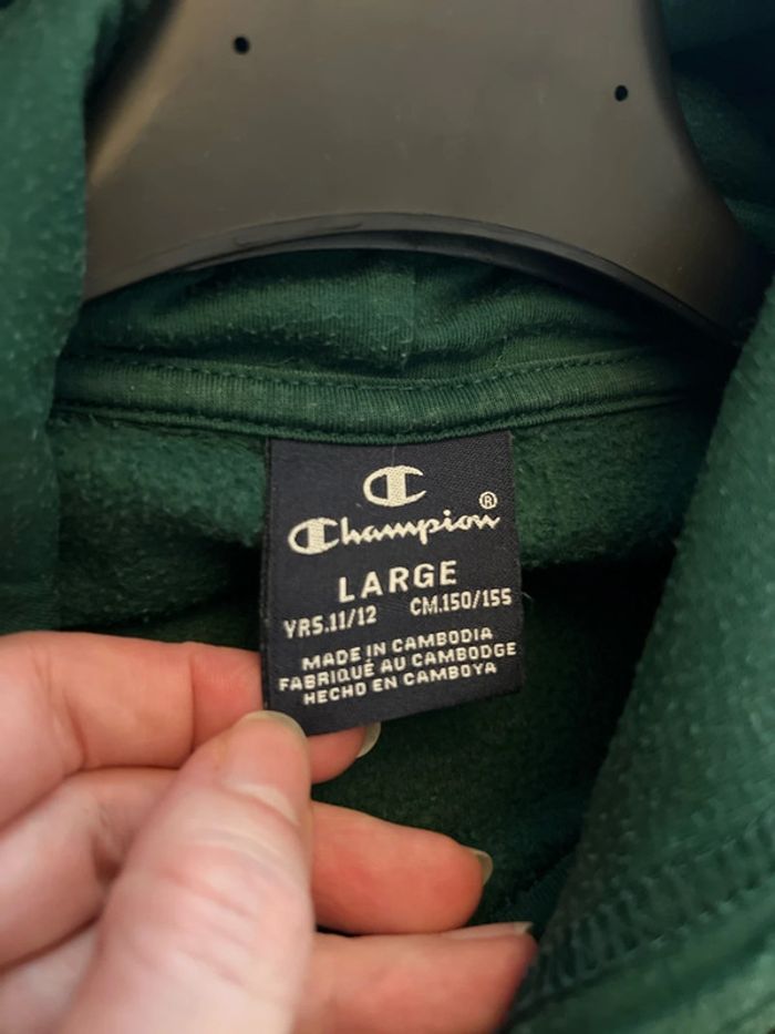 Sweat-shirt capuche vert 12 ans - Champion - photo numéro 6