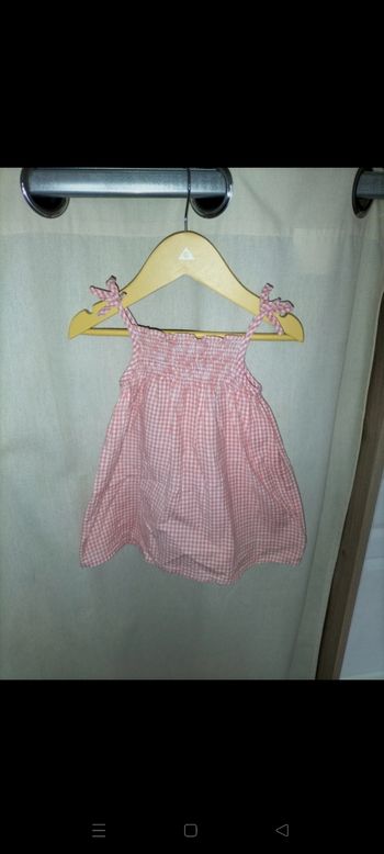 Robe rose et blanche 12 mois