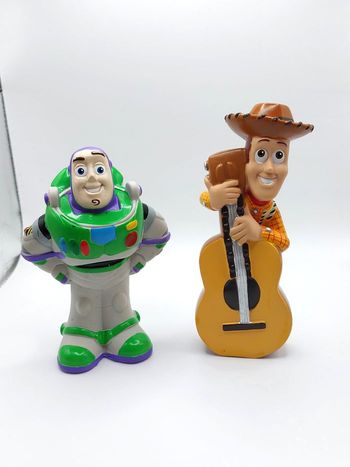 Lot de 2 figurines collection Buzz l'éclair et le cow-boy Woody DISNEY PIXAR Toy Story