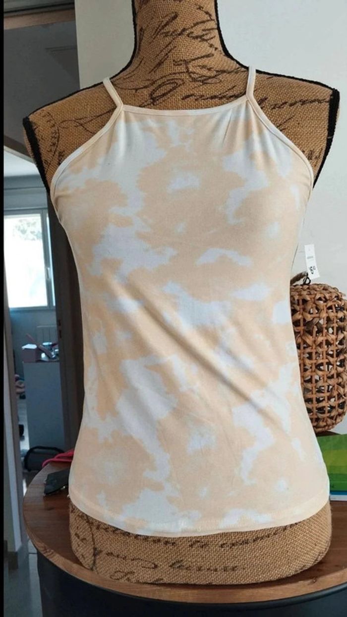 Débardeur ardene jaune et blanc taille l