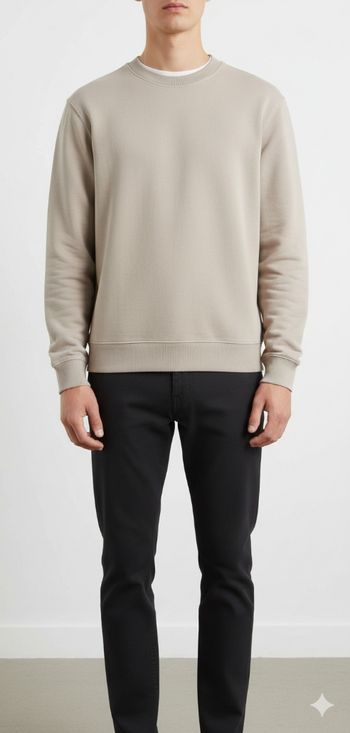 Sweat Zara mixte Beige - Taille S