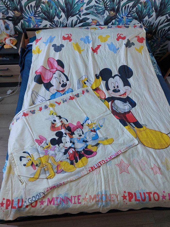 Housse de couette et taie d'oreiller Mickey - photo numéro 2
