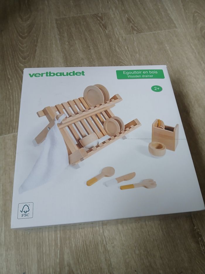 Jouet égouttoir vertbaudet neuf en bois - photo numéro 2