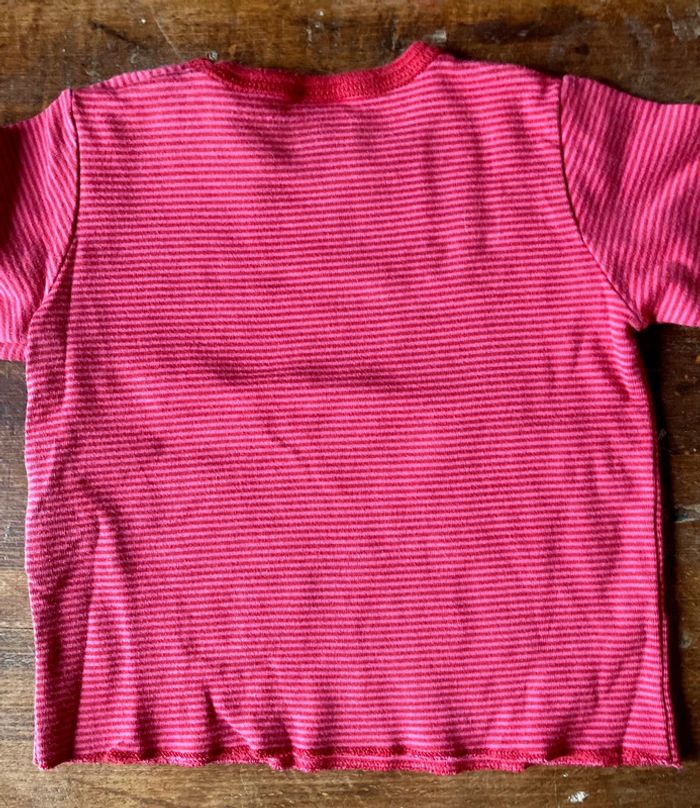 Tee-shirt raye rose et rouge 18m Petit Bateau - photo numéro 4