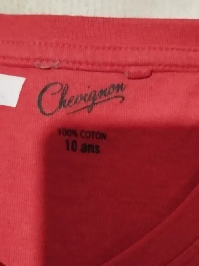 Tshirt rouge Chevignon fille 10 ans - photo numéro 5