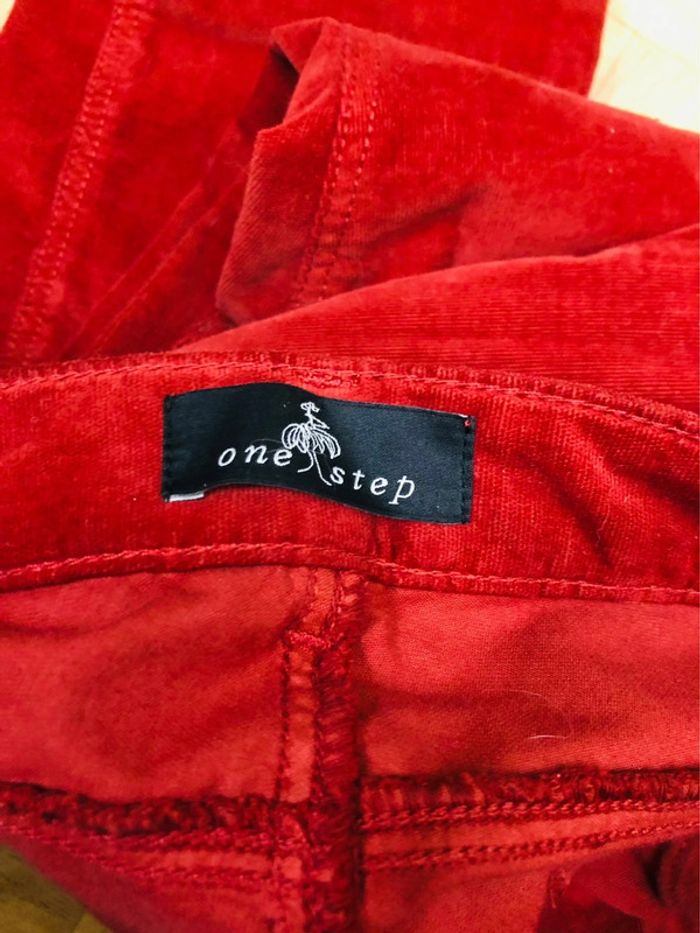 🧡Pantalon skinny velours couleur rouille One Step rust-colored velvet pants🍁 - photo numéro 9