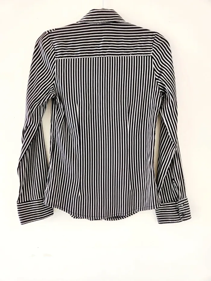 Chemise décolleté ceintré rayures City by JCL – Taille S - photo numéro 4