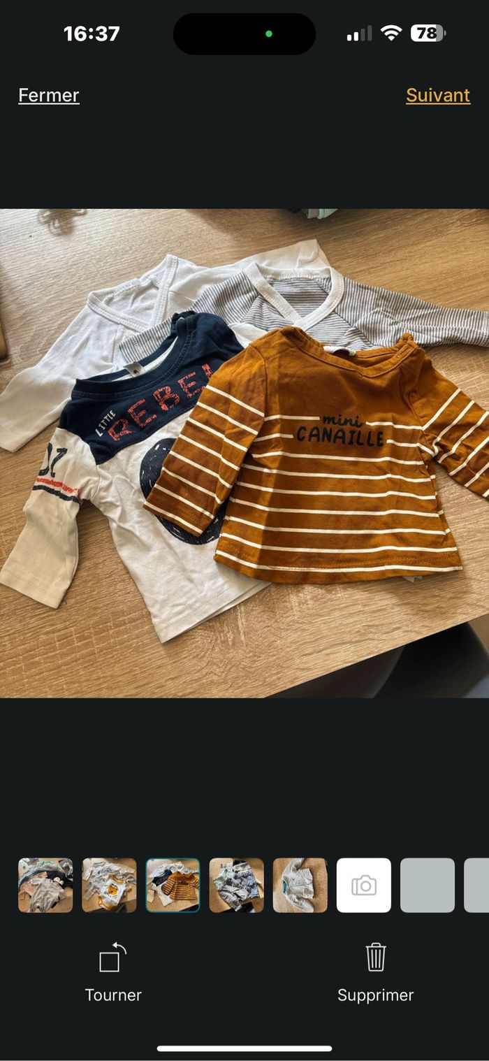 Lot 24 vêtements bébé garçon 1 Mois - photo numéro 3