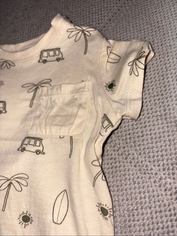 T-shirt bébé été imprimé palmier & vans
