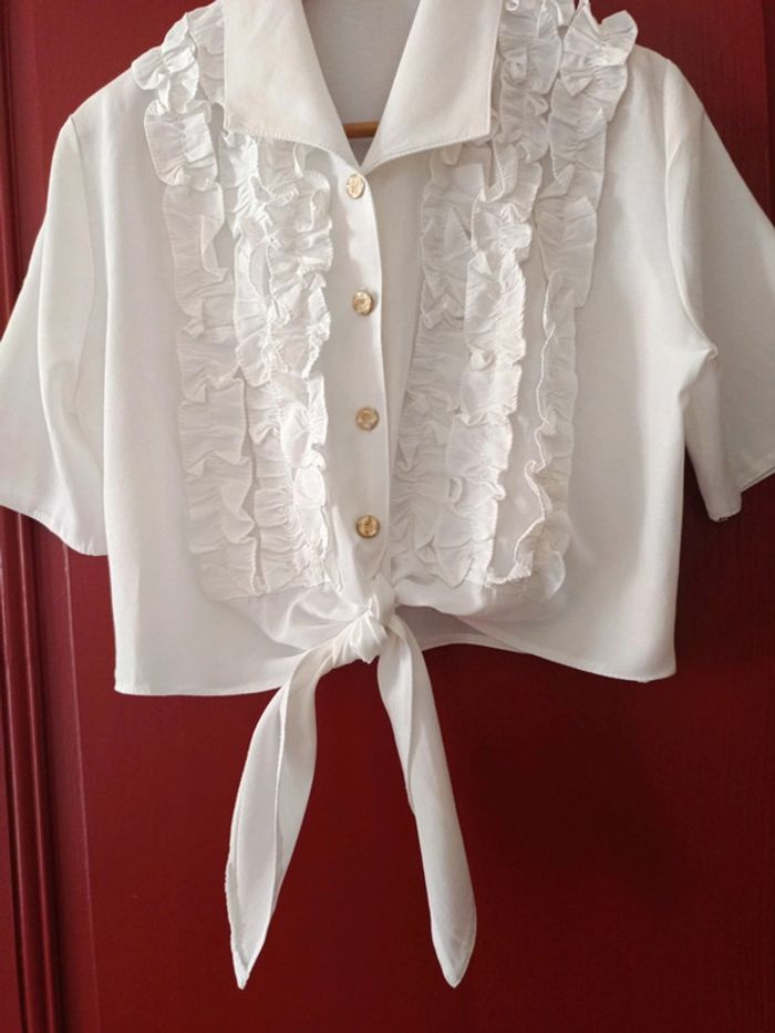 Chemise blouse vintage t.38/40 viscose/polyester