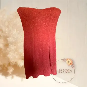 Femme M - robe soirée cocktail corail paillette