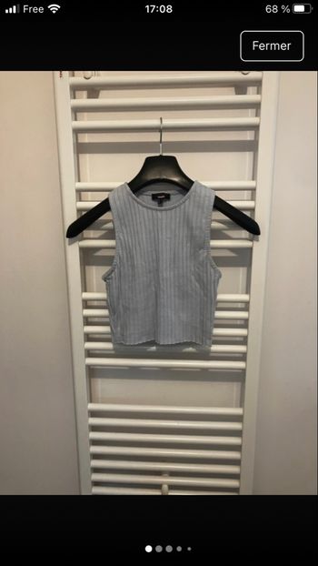 Debardeur crop top bleu clair