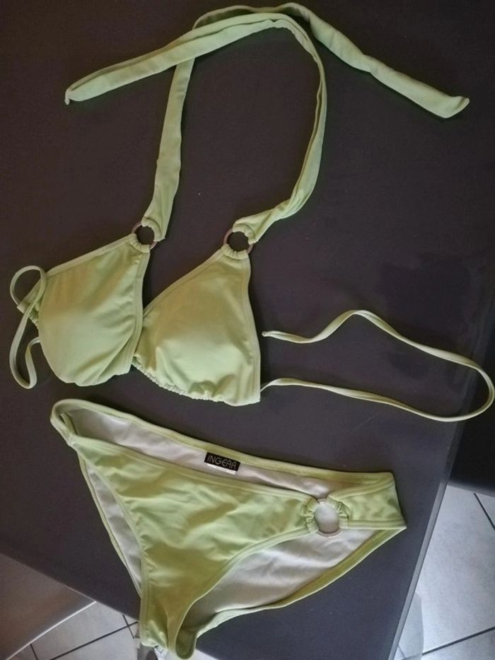 Maillot de bain 2 pieces vert clair 40 42