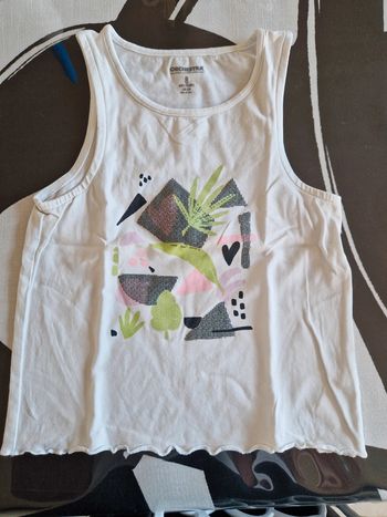 Tee shirt debardeur 8 ans orchestra blanc