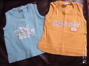 Débardeurs été garçon, Kimbaloo, taille 2 ans