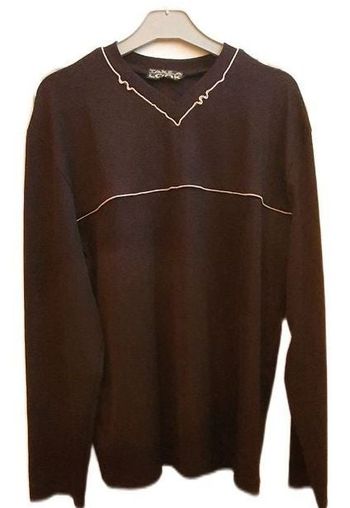 T-shirt noir, col V - Taille L