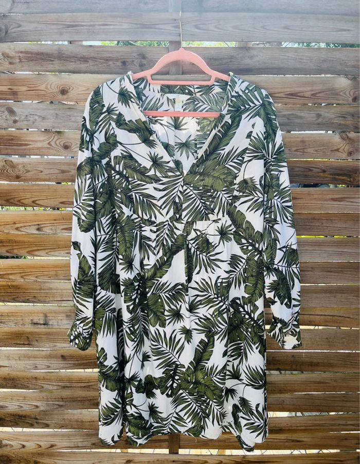 Robe à motifs feuilles - Taille XL