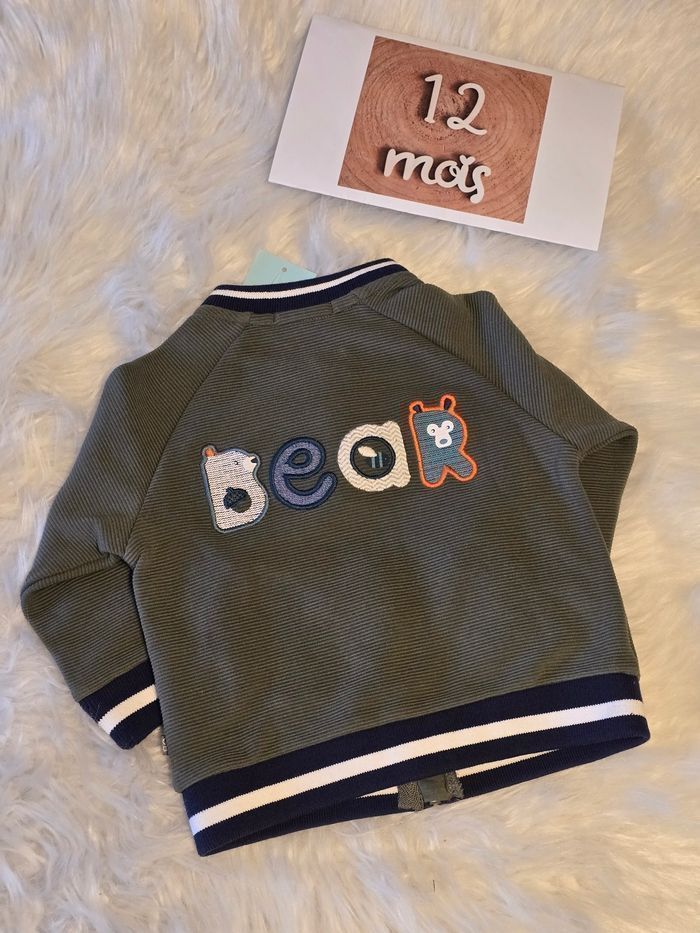 NEUF(non portée)🏷🥰😍sublime /sweat zippé 12 MOIS garçon 😍😍💙💙💙 - photo numéro 2