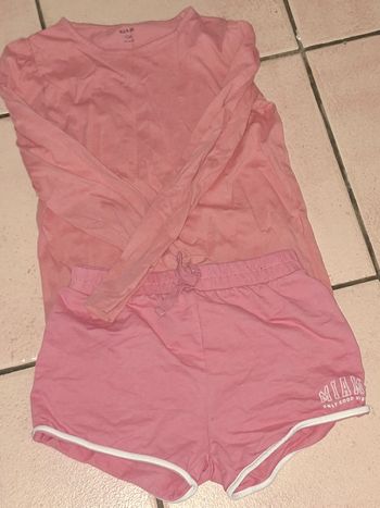 Tee-shirt manche longue et short