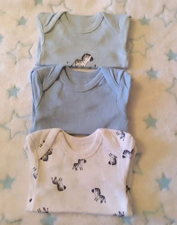 Lot de bodies manches courtes Tex Baby – 3 mois – Neufs sans étiquette de ù