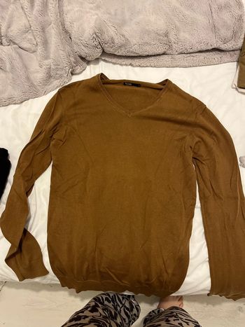 Pull marron homme