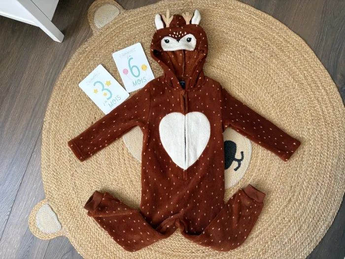 Surpyjama combinaison polaire animal biche Kiabi 3 ans 36 mois