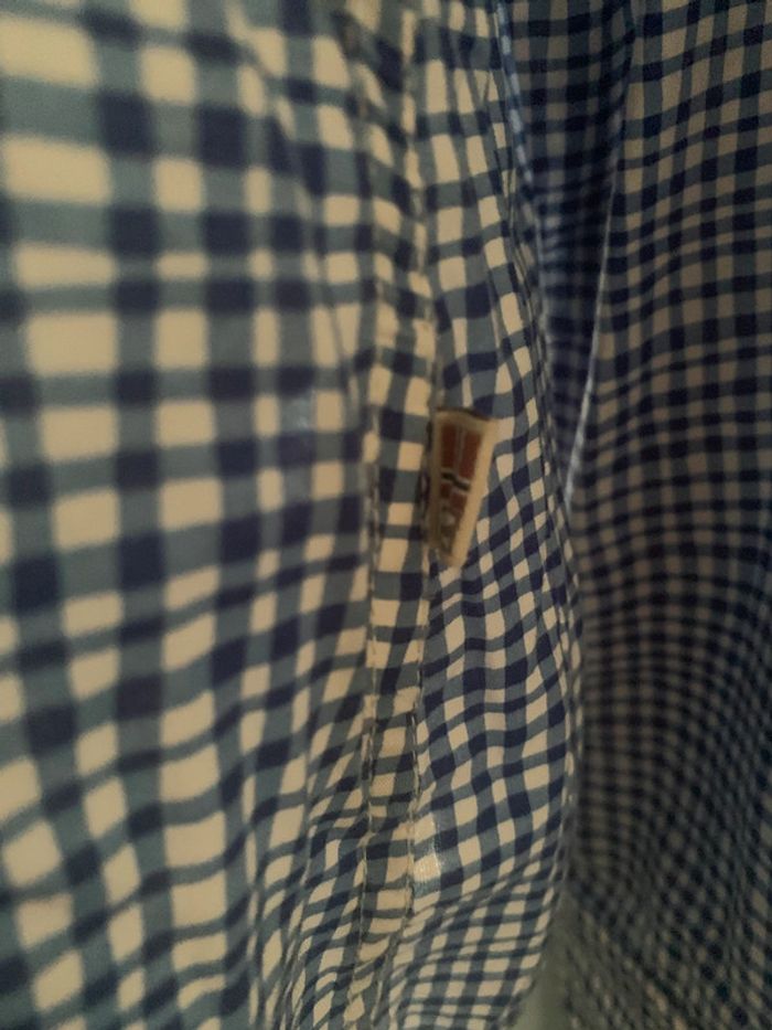Chemise Napapijri vichy bleu et blanc taille L slim fit - photo numéro 9