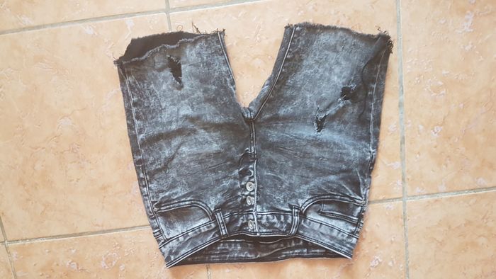 Short troué jeans femme noir 38 FB