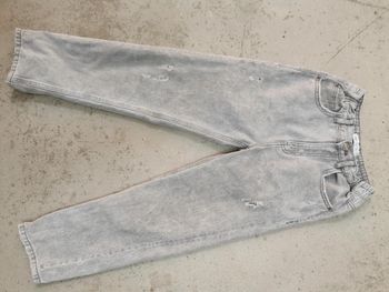 Jeans gris clair large