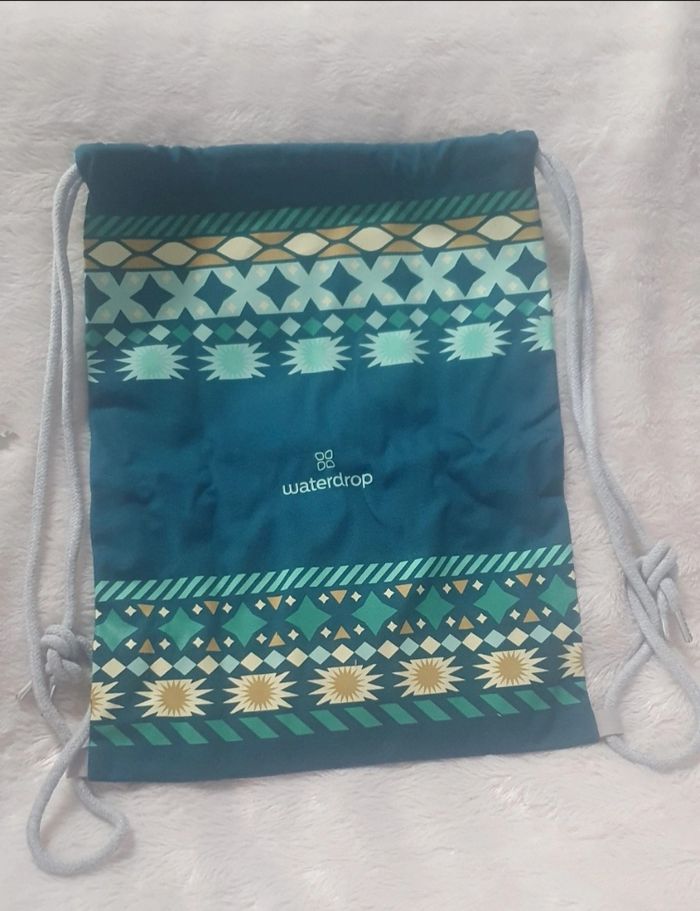 Tote bag bleu et vert waterdrop