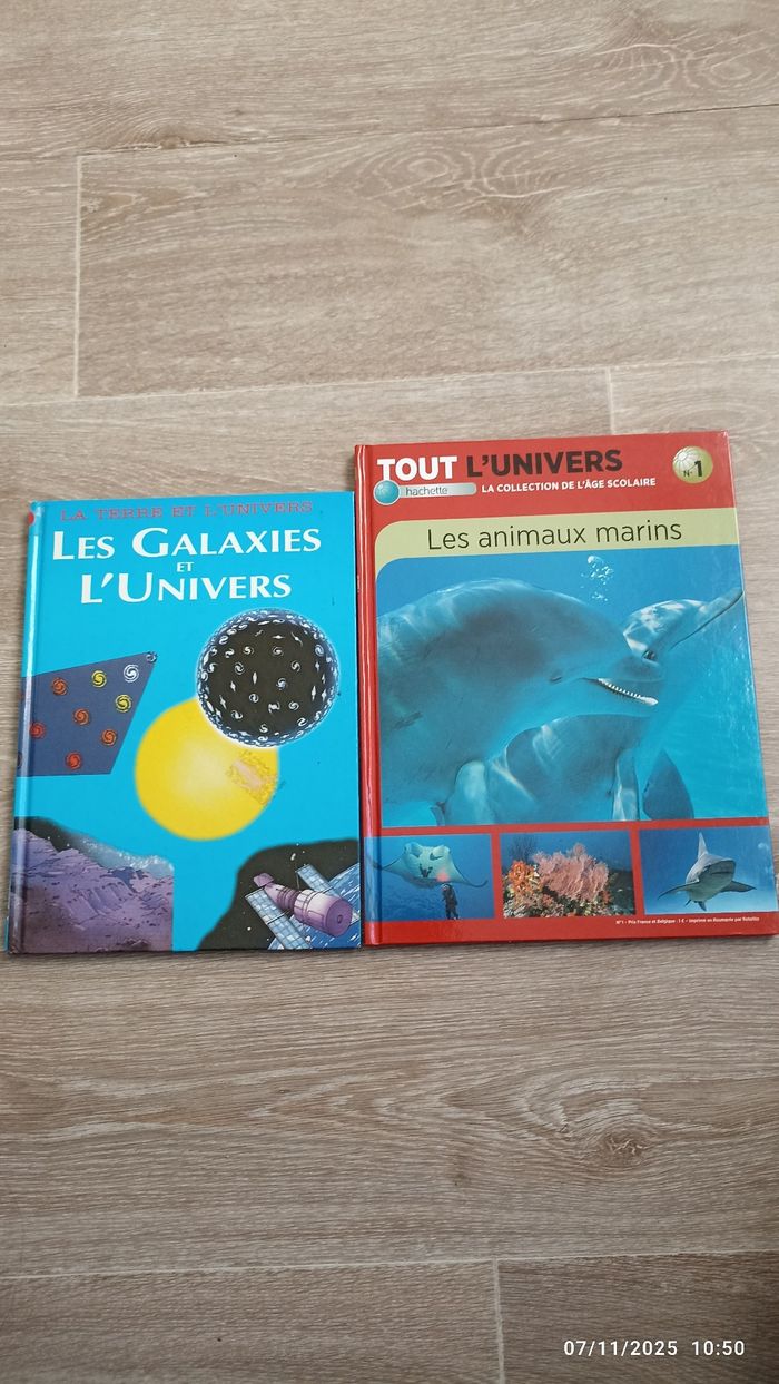 Lot 2 livres mon marin et univers