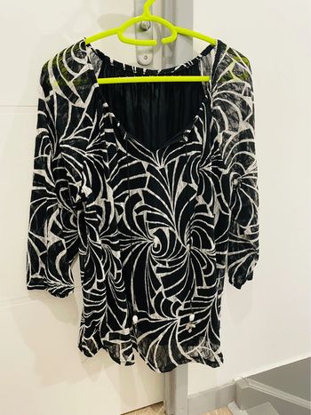 Blouse femme taille 52 noir & blanc