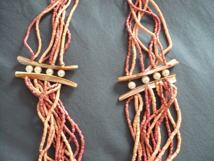 Collier nacre et tons de rose - neuf - photo numéro 2