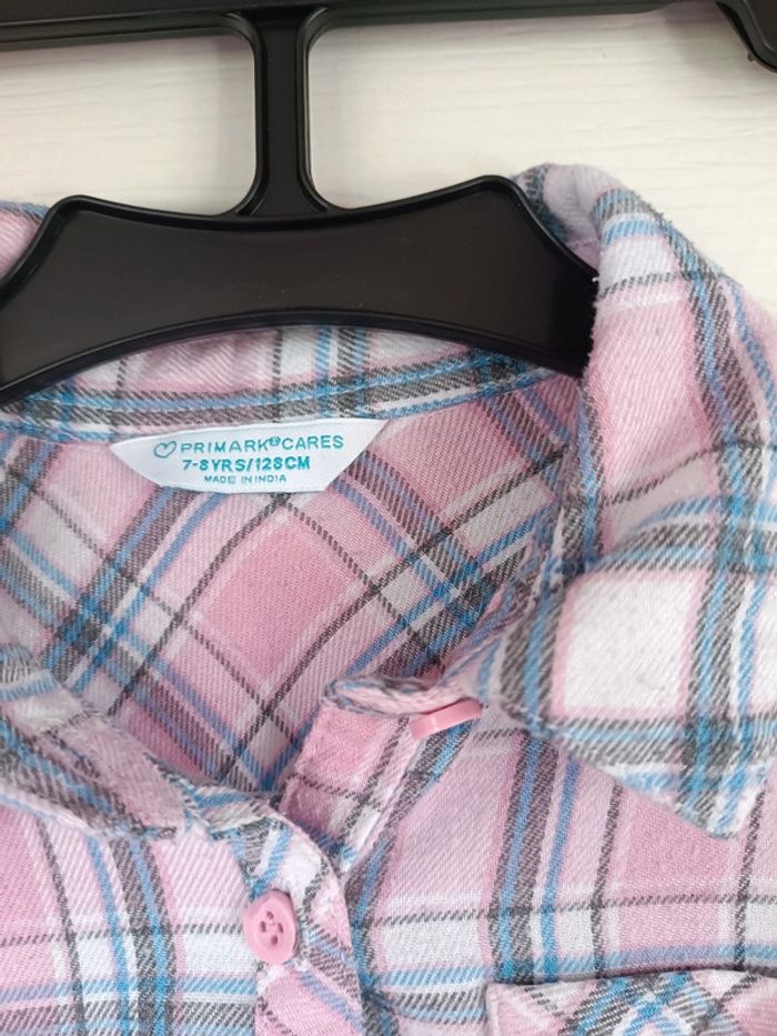 Robe chemise carreaux rose 8 ans - photo numéro 4