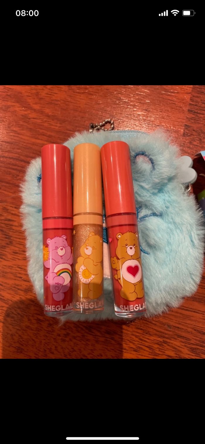 Lot de 3 gloss bisounours dans sa petite pochette - photo numéro 2