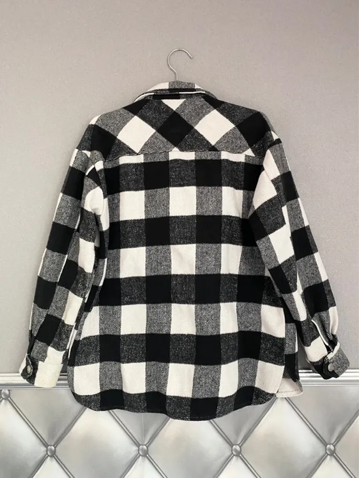 Veste chemise polaire à carreaux - photo numéro 3
