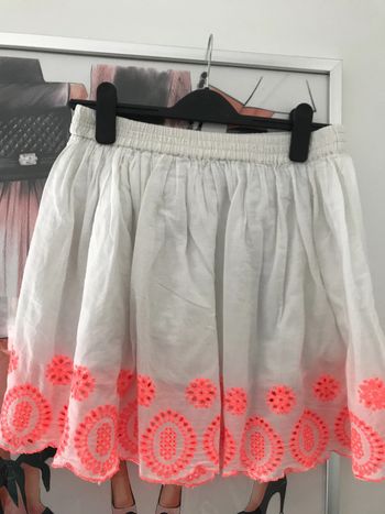 Jupe coton broderies anglaise 38