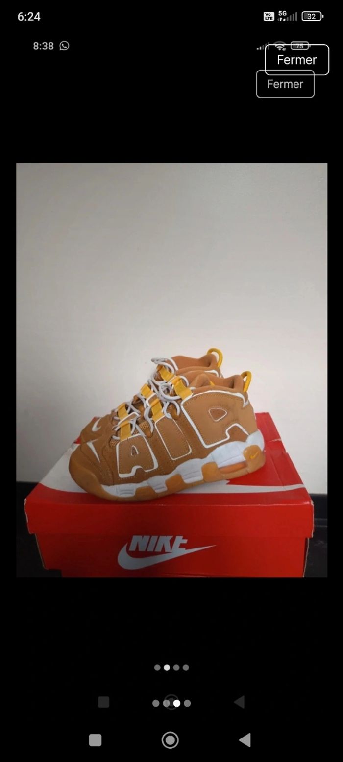 Nike more uptempo jaune moutarde - photo numéro 2