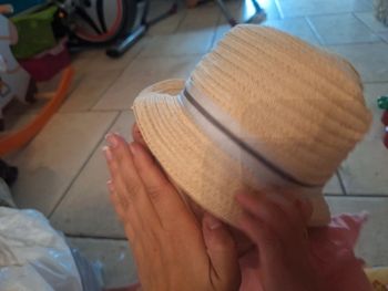 Chapeau type paille bébé