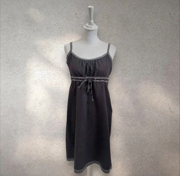 Robe en coton et lin bretelles ajustables taille 36