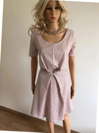Robe rose claire pailletée neuve à manches courtes Morgan taille S (valeur 65€)