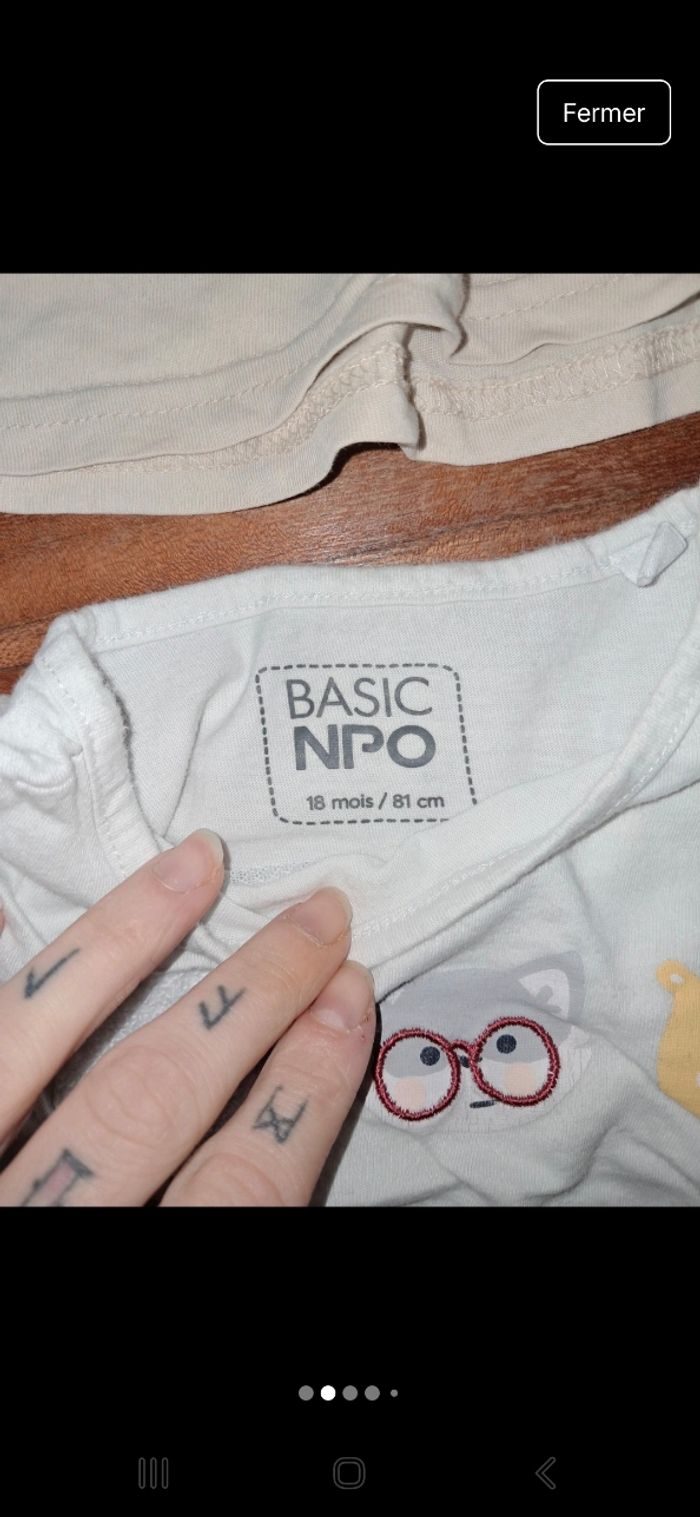 Lot de 4 tee-shirt manches longues 18mois - photo numéro 2