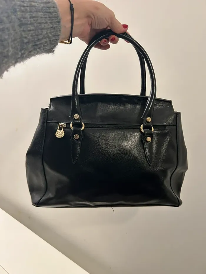 Arthur & aston sac en cuir bi matière noir, femme - photo numéro 6