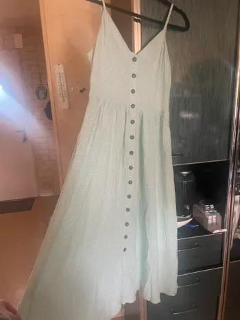Robe longue vert eau
