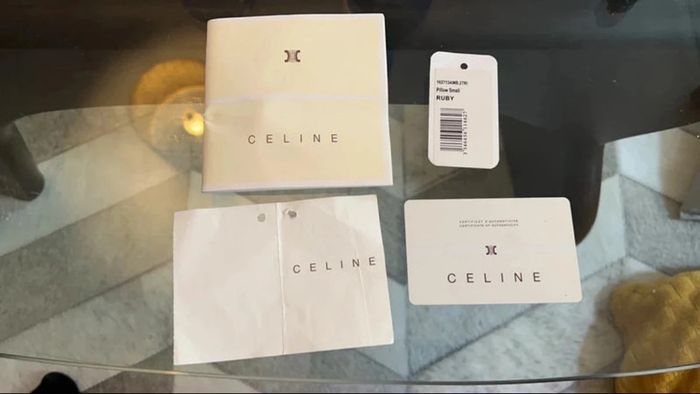 Sac Céline "Pillow Small" Ruby – Très bon état – Cuir verni effet reptile - photo numéro 3