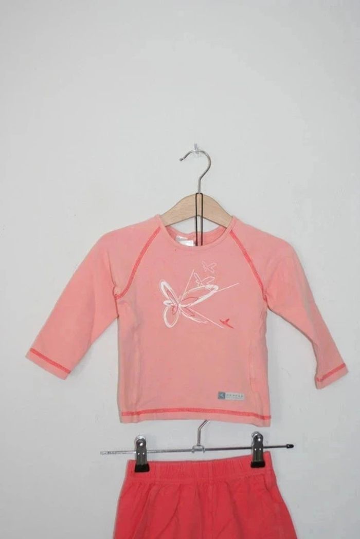 Ensemble tee shirt manches longues corail + short Domyos - photo numéro 5